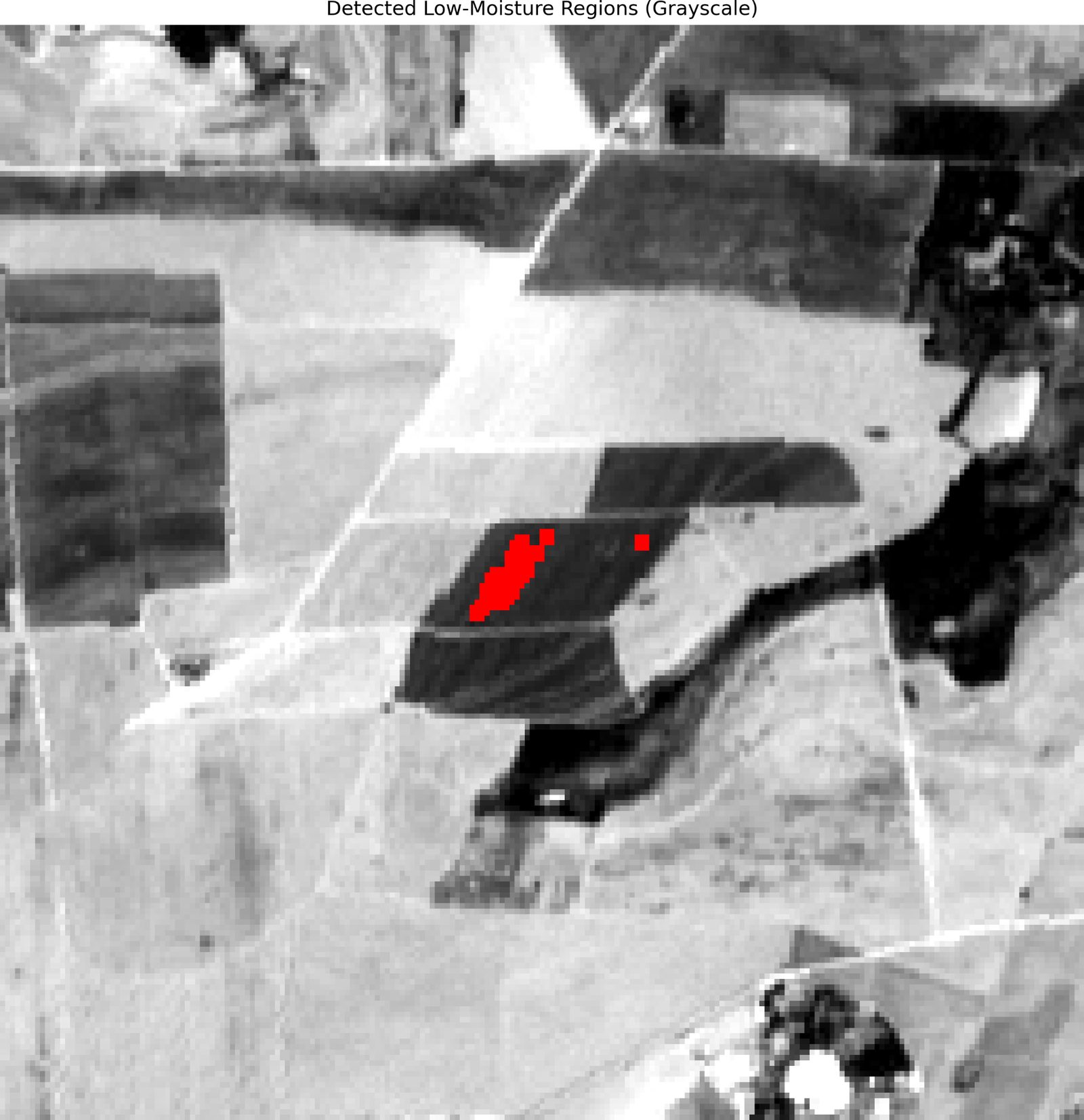 Low-moisture detection on a multi-field image, panel B.
